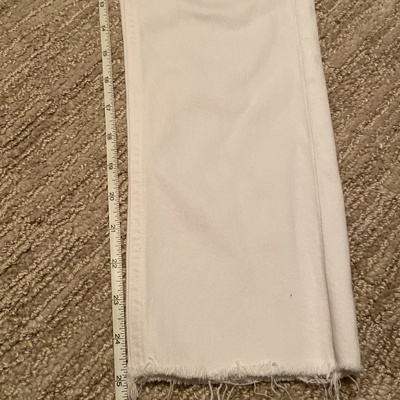 Riley High Rise Straight Crop in Blurred White Jeans size 23 - Picture 7 of 11
